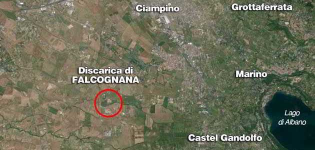 L’area della discarica di Falcognana