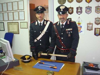 Ceprano. Gli attrezzi da scasso sequestrati dai Carabinieri