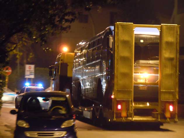 Colleferro. Autobus del Cotral in panne