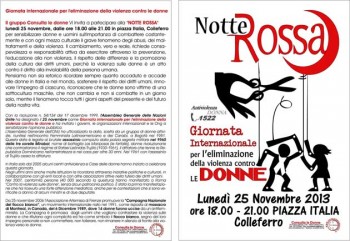 La locandina della manifestazione “Notte Rossa”