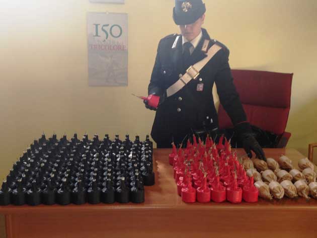 Botti di fine anno. Nelle ultime ore 220Kg sequestrati, 5 arresti 3 denunce a cura dei Carabinieri