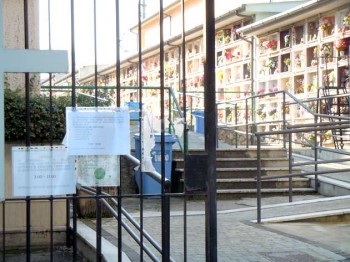 Colleferro - Uno dei cancelli d’ingresso al cimitero