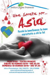 La locandina delle serate di beneficenza