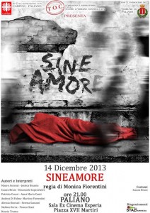 La locandina dello spettacolo teatrale “SineAmore”