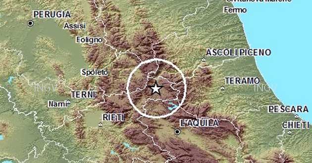 Rieti. Quattro scosse di terremoto ieri sera nel distretto sismico dei Monti Reatini
