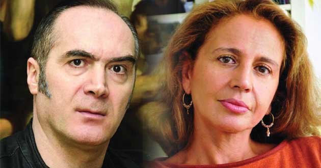 Gli scrittori Aurelio Picca e Brunella-Schisa