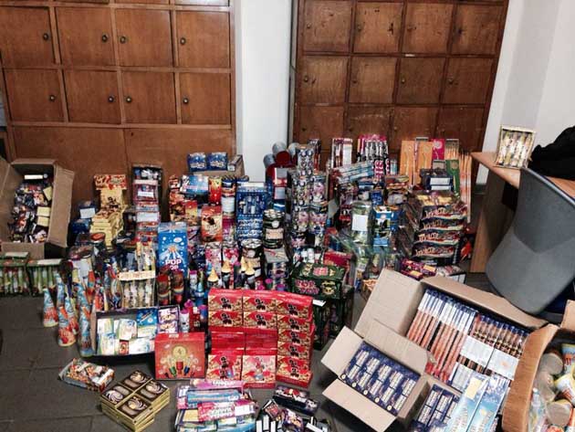 Parte dei 600 kg di botti sequestrati dai Carabinieri (1)