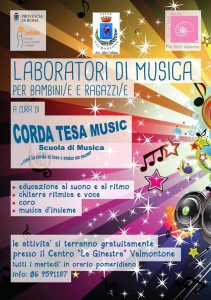Al via i laboratori musicali gratuiti per bambini e ragazzi di Valmontone 