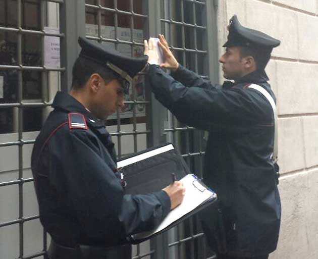 Il centro benessere sequestrato dai Carabinieri