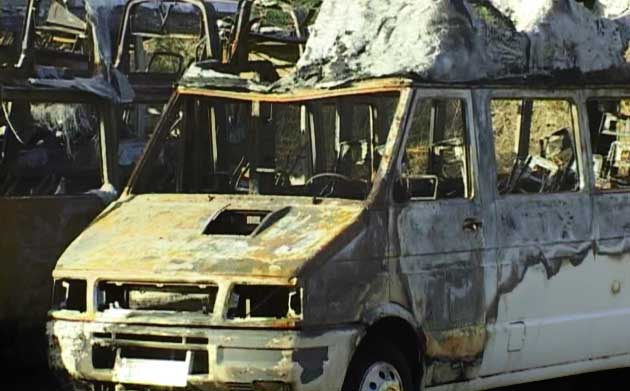 Scuolabus incendiati Sezze