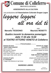 Manifesto Istituzionale “Leggere leggeri all’ora del tè”