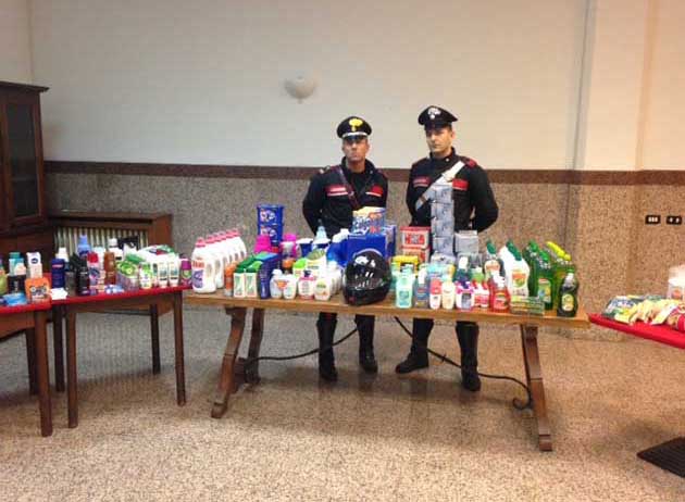 La refurtiva recuperata dai Carabinieri