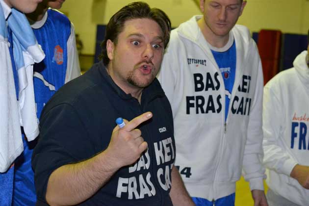 Basket Frascati. Il coach Cristiano Mocci