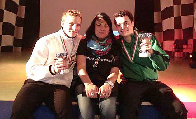 Da sinistra Gabor Nemeth, Alessandra Nucci e Filippo Guerra