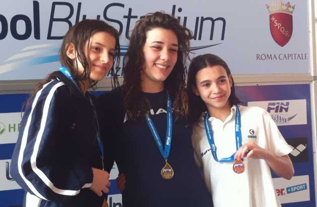 Martina Cannone al centro con la medaglia d'oro