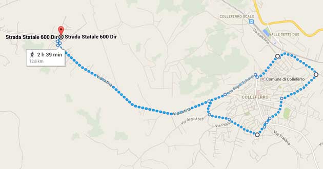 Maratonina StraColleferro percorso