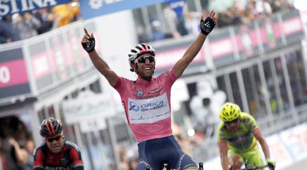 Giro d’Italia - 6^ Tappa - Il vincitore Michael Matthews Maglia Rosa