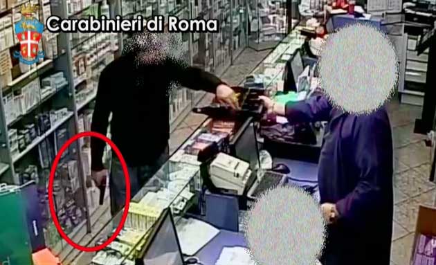 Rapinatore seriale farmacie