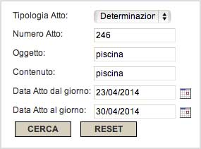 Ricerca documento sito Comune Colleferro