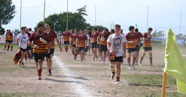 Il Rugby Frascati esce dal campo dopo il k.o. con il Lumezzane