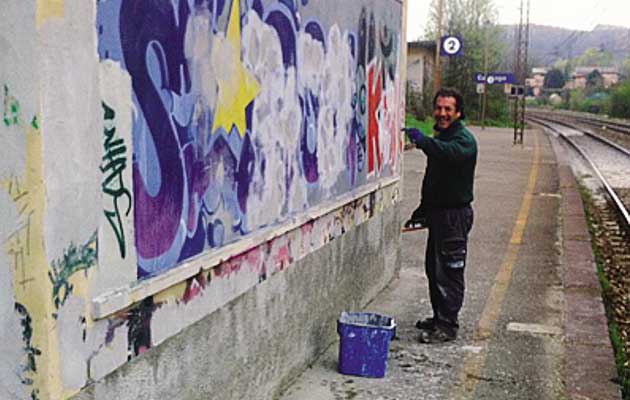 Graffiti stazione fs