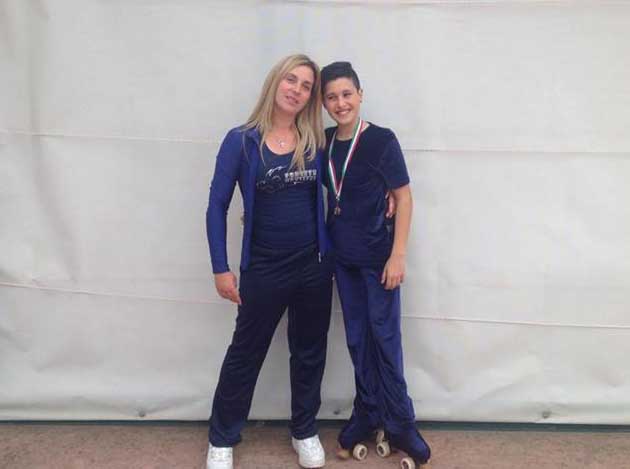 Il tecnico Anna Iannucci e l’atleta Alessio Coltella (a destra)