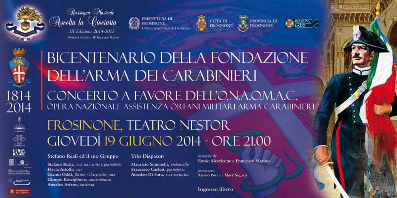Concerto per il Bicentenario dalla Fondazione dell’Arma dei Carabinieri