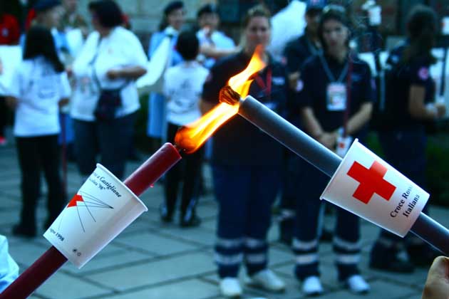 Fiaccolata Cri a Solferino
