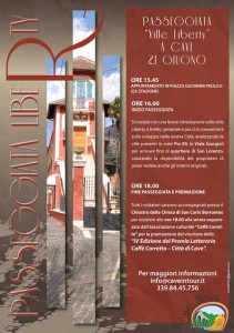 Cave. Locandina passeggiata liberty