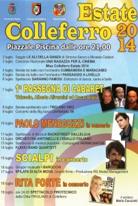 Colleferro Estate 2014. Il programma