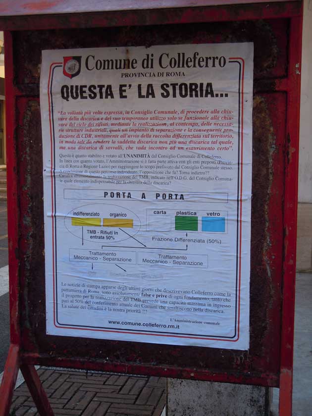 Manifesto Amministrazione Colleferro