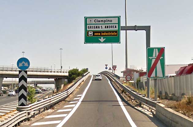 Roma. GRA - Uscita Ciampino