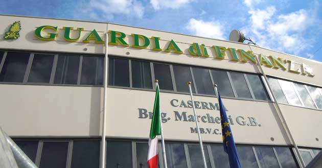 La sede della Guardia di Finanza di Colleferro
