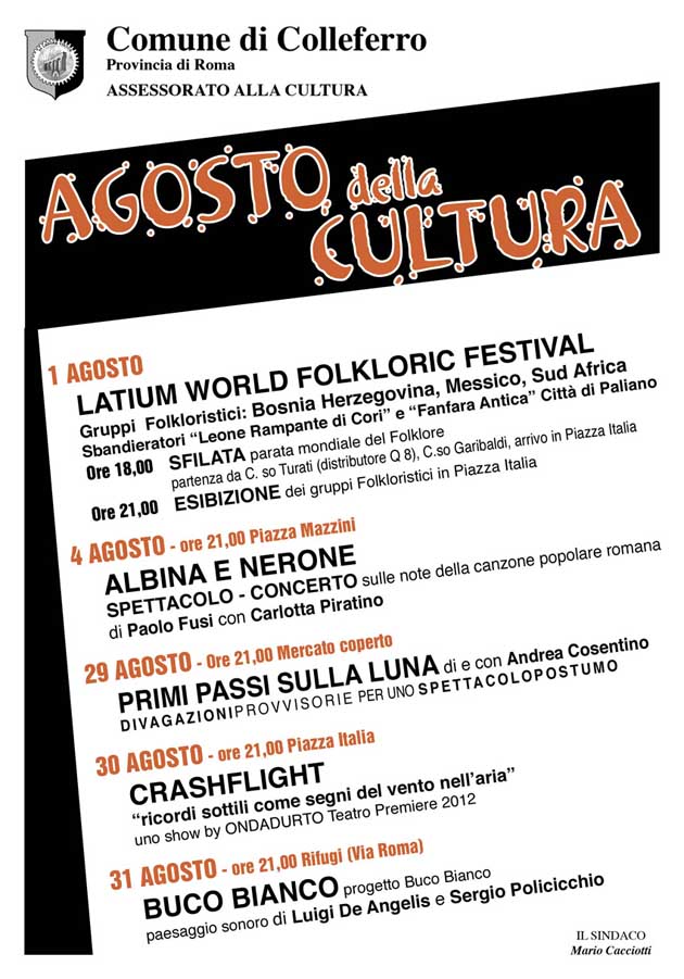 Colleferro. Agosto Cultura