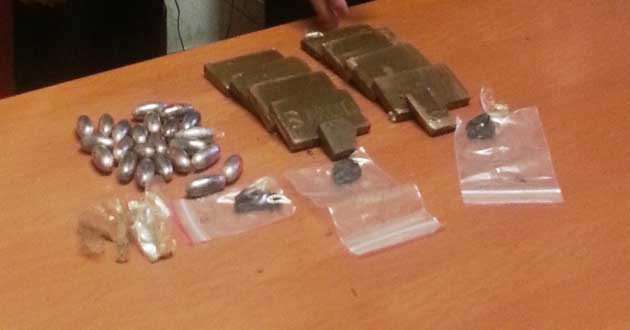 La droga sequestrata dai Carabinieri alla Garbatella