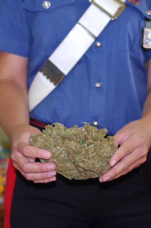La droga sequestrata dai Carabinieri a Porta Maggiore
