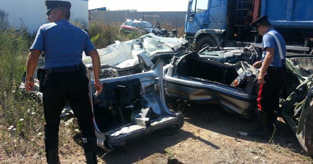 Le scocche rinvenute dai Carabinieri