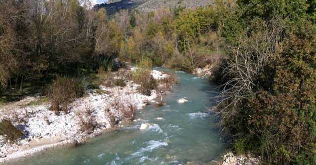 Roccasecca. Fiume Melfa