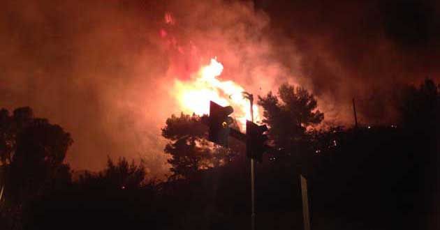 Incendio Sperlonga (foto di Cosmo Di Russo da facebook)