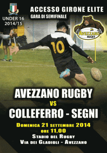 LOCANDINA incontro under 16 - 2014