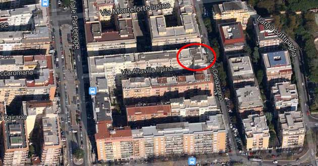 Roma. Incendio Via Genazzano 29