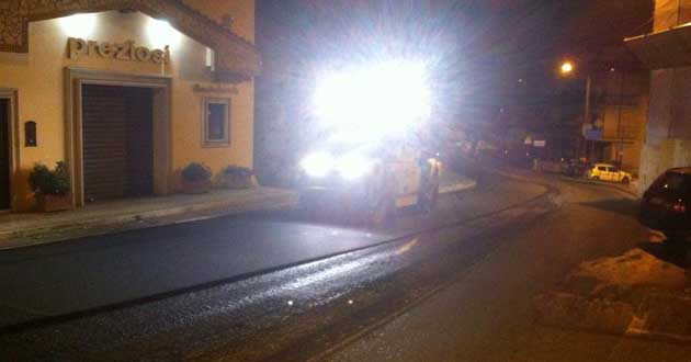Valmontone. Lavori rifacimento manto stradale