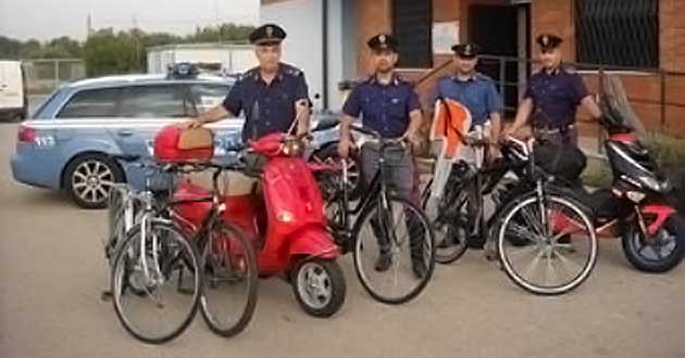 Cassino. “Ladri di biciclette” bloccati in autostrada dalla Polizia Stradale. C’erano anche una vespa e un motorino...