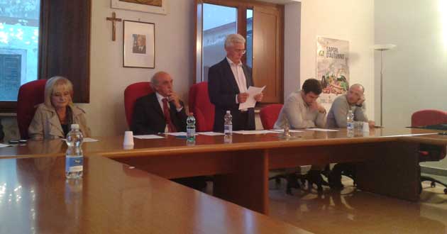 Un momento dell’intervento del Presidente Ettore Pucinischi