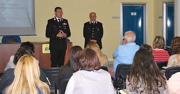 Il Capitano Antonio Contente relatore al Corso Operatori sportello ascolto