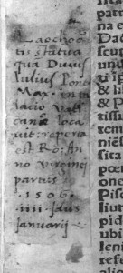 Postilla sull’incunabolo rinvenuto a Segni