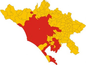 La Mappa dei Comuni rappresentati al Consiglio Metropolitano di Roma