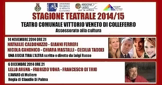 Stagione Teatrale Colleferro 2014-2015