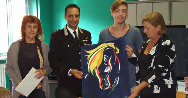 L’Arma dei Carabinieri premia gli studenti. Attestati di partecipazione al liceo artistico di Cassino