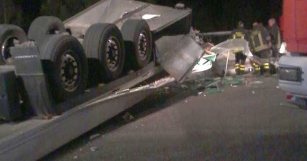 incidente-tir-A1-ponzano